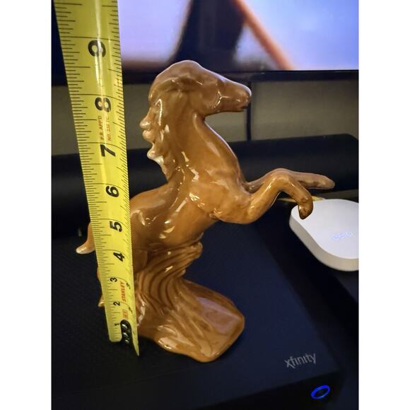 Van Briggle Pottery Dark Palomino Jumping Stallion Horse Figurine Signed Vintage - Picture 3 of 4